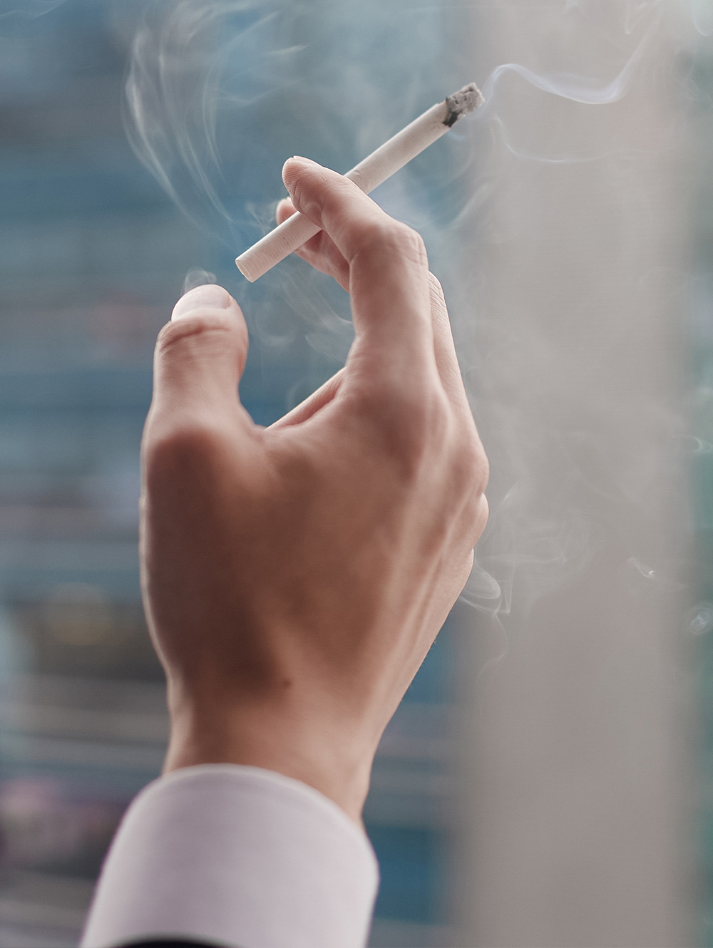 cigarette in hand